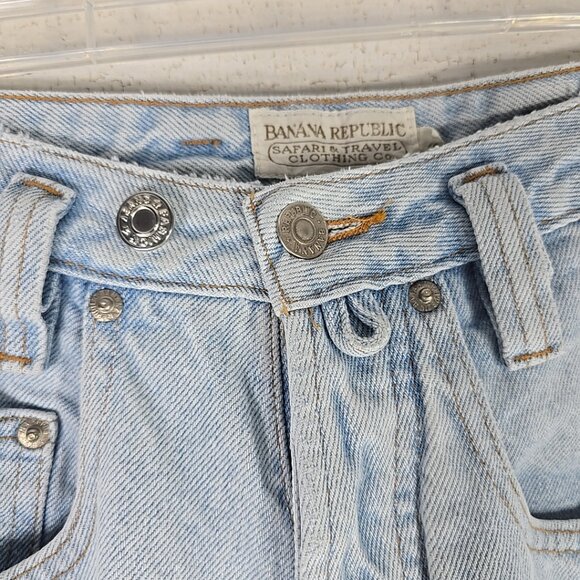 VINTAGE 90S BANANA REPUBLIC SAFARI & TRAVEL MOM JEANS WOMEN'S SIZE 6 (27W x 31L) - Picture 8 of 16